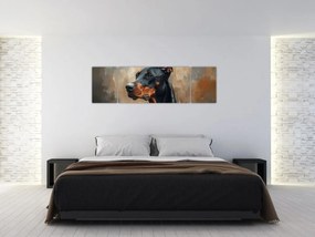 Obraz - Portret Dobrmana (170x50 cm)