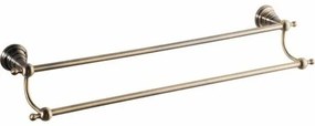 SAPHO 1318-11 Diamond Podwójny uchwyt na ręcznik 60 cm, brąz