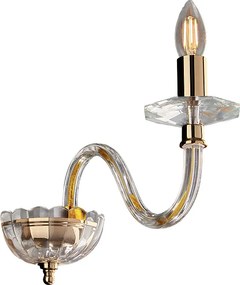 Kinkiet Ruben z pozłacanego żelaza z przezroczystym szkłem 1 światło .13 P.30 BL267-AP1-OR