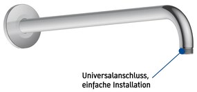Duravit Universal ramię prysznicoweChrom - długość 410 mm - montaż ścienny