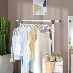 Wieszak na ubrania z białym welurem, 50 szt