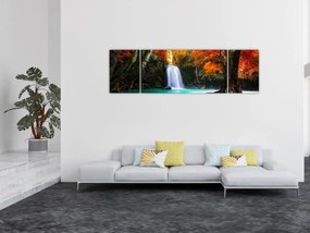 Obraz - Szmaragdowa Laguna (170x50 cm)