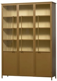 Musztardowa metalowa witryna 140x200x44 cm Exhibit – WOOOD