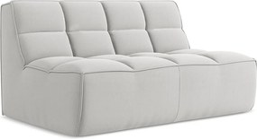 Modułowa sofa 2-osobowa - z tkaniny welwetowej - srebrny - KALAI