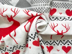 PrzytulneMieszkanie.pl PrzytulneMieszkanie.pl Pościel flanelowa DEER DREAMS białe Rozmiar pościeli: 2 szt 70 x 90 cm | 200 x 220 cm