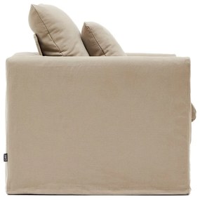 Beżowy lniany fotel Nora – Kave Home