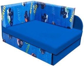 Niebieski rozkładany narożnik w auta L2-B79