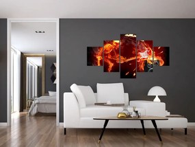 Obraz - Muzyka w płomieniach (125x70 cm)