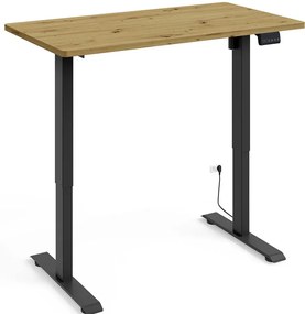 Biurko elektrycznie do pracy na stojąco dąb artisan + czarny H4-E28
