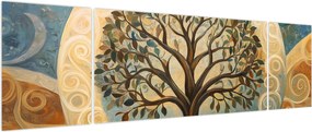 Obraz – Drzewo życia i spirale (170x50 cm)