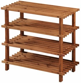 Kesper 69734 Szafka na buty z 4 półkami, ciemna,54 x 52 x 26 cm