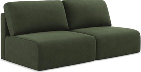 Otwarta Sofa 3-osobowa z funkcją spania - z tkaniny strukturalnej - oliwkowy - KONA