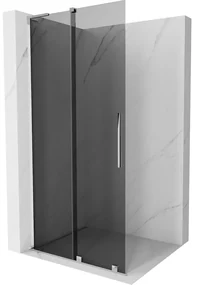 Mexen Velar L ścianka prysznicowa rozsuwana Walk-in 110 x 200 cm, grafit 8 mm, chrom - 871-110-003-43-01