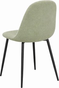 Zestaw 4 Krzese Teok Black Tkanina