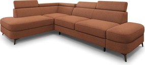 Masseno Narożnik AVISE z funkcją spania i pojemnikiem na pościel Narozniki L, Rozkładana sofa - Miedziany, QUELLE 54