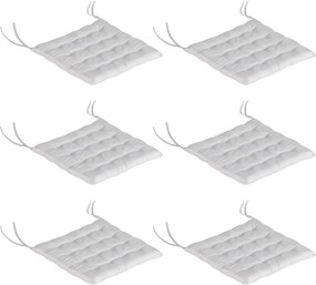 Outsunny Poduszka siedzeniowa do ogrodu z pikowaniem, 40 x 40 x 4 cm, jasnoszary