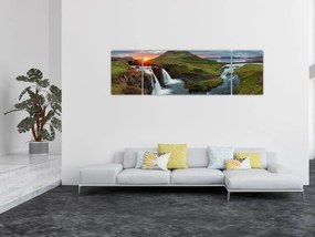 Obraz - Kirkjufell o zachodzie słońca (170x50 cm)