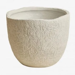 Donica Zewnętrzna Z Cementu Nuria Biała & Ø30 Cm - ↑25 Cm - Sklum