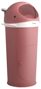 Ciemnoróżowy plastikowy kosz na pieluchy 25 l Whale – Kindsgut