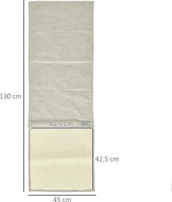 PawHut Drapak Ochronny dla Kotów Sizal Beżowy Szary 130x45x03cm | Aosom PL