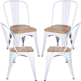 Zestaw 4 Krzese Torix Naturalne Drewno