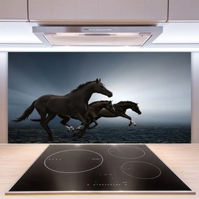 Szkło Ozdobne do Kuchni Konie Na Wolnym Wybiegu