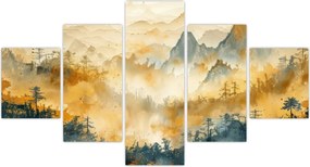 Obraz - Góry, akwarela (125x70 cm)