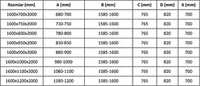 Mexen Velar kabina prysznicowa rozsuwana 160 x 85 cm, szron, czarna - 871-160-085-31-70