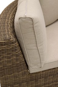 Rattanowy zestaw narożny modułowy BORNEO LUXURY dla 8 osób (brązowy)