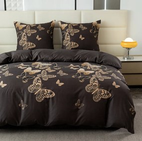 PrzytulneMieszkanie.pl PrzytulneMieszkanie.pl Pościel z mikrofibry AURELIS ciemno brązowa Rozmiar pościeli: 2 szt 70 x 80 cm | 160 x 200 cm