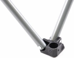 Zestaw 2 składanych krzeseł Divero Deluxe niebiesko-szare