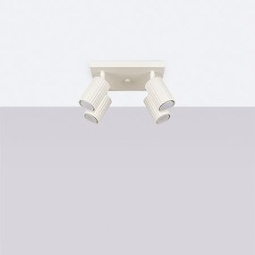 Lampa sufitowa minimalistyczny Gloow, aluminium - 4 źródło światła 4000K - L.25 x H.16.5 cm - beżowy