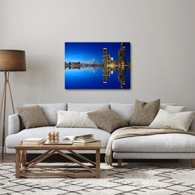 Zdjęcie - Rotterdam nocą (70x50 cm)