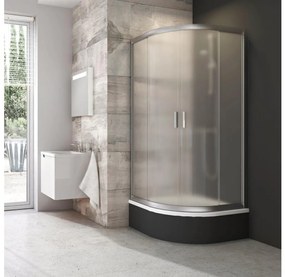 Ravak 3B240U40ZG - Kabina prysznicowa czteroczęściowa półokrągła BLIX 80x80 cm satin