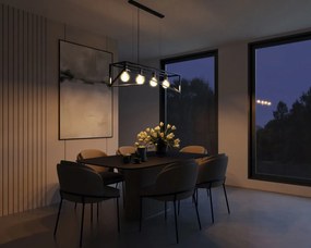 Lampa wisząca ELUVIES czarna/złota ELTAP