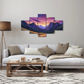 Obraz - Fioletowy krajobraz (125x70 cm)