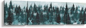 Obraz - Zwierzęta w lesie (170x50 cm)