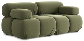 Jasnozielona aksamitna sofa modułowa 190 cm Lokua – Makamii