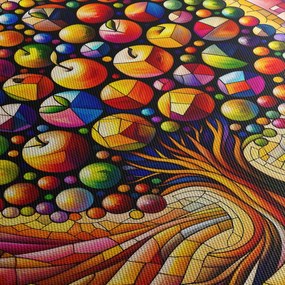 Obraz – Kolorowe drzewo z jabłkami (170x50 cm)