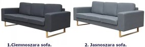 Jasnoszara 3-osobowa sofa - Megro