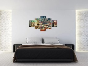Obraz - Panorama Pragi (125x70 cm)