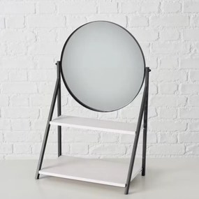 Lustro kosmetyczne ACAPULCO z półką 50,5 cm, czarne