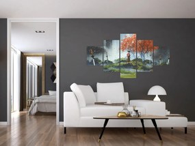 Obraz - Ilustracja przedstawiająca Ogród Mieczy (125x70 cm)