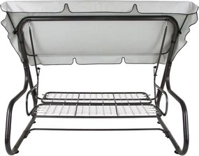 Huśtawka ogrodowa metalowa, 4-osobowa, rozkładana