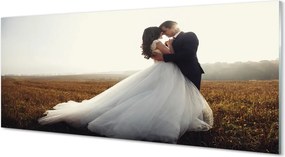 Panel szklany do Kuchni Para Młoda pod Błękitnym Niebem