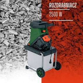 Rozdrabniacz do gałęzi CHIP z pojemnikiem 50 l, 3100W czarno/zielony Gardebruk