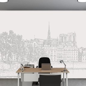 Fototapeta - Rysunek miasta (196x136 cm)