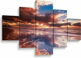 Obraz - Wieczorna plaża (125x70 cm)