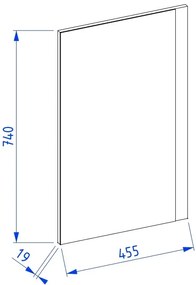 Lustro łazienkowe FOX 45.5 cm czarne KROFAM
