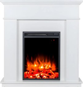 Kominek elektryczny VESUVIA — 98 × 24 × 102,5 cm (dł. × szer. × wys.) — biały